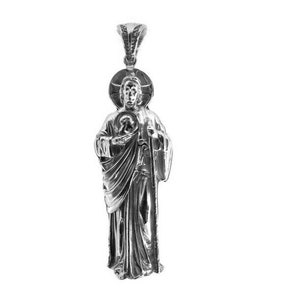 Saint Jude Thaddeus/ San Judas Tadeo / St. Jude Pendant #4 .925 Sterling Silver.