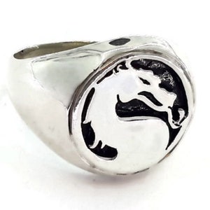 Mortal Kombat Dragon Men&#39;s Ring .925 Sterling Silver!!