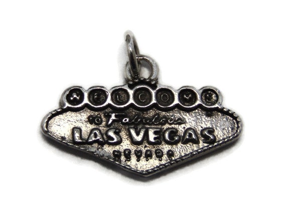 Ciondolo Welcome To Las Vegas In Argento 925 - Perlina Per Bracciale Pandora