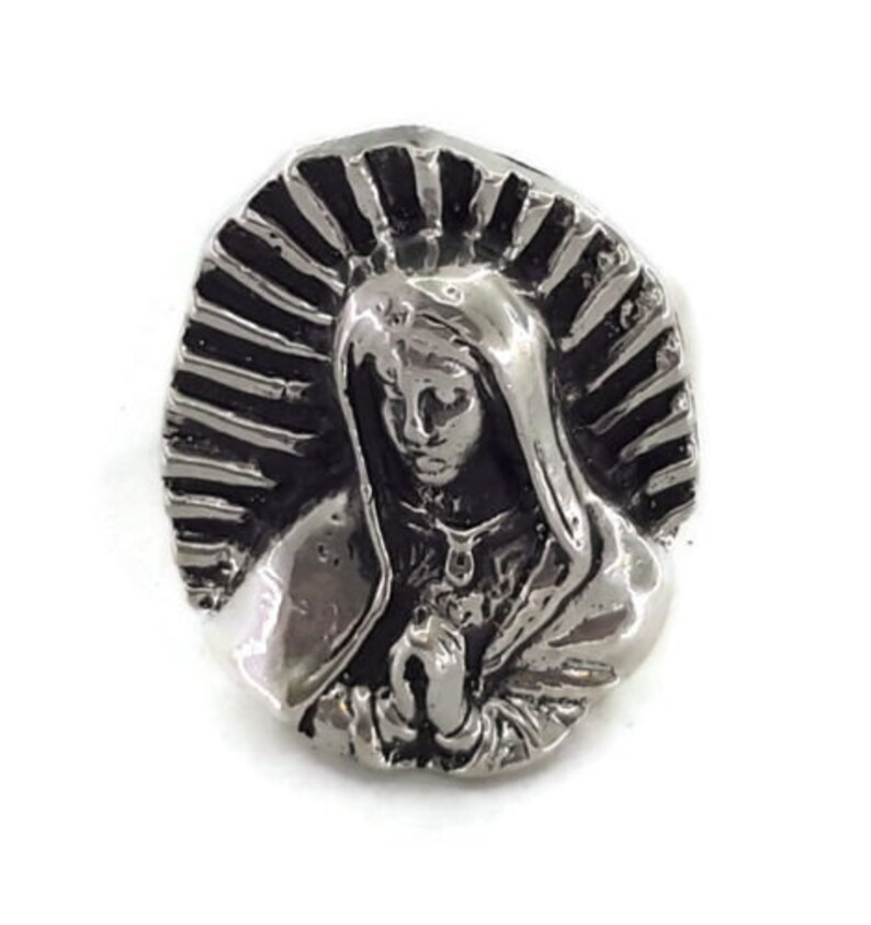 Virgen de Guadalupe .925 Sterling Silver Ring!! Virgin Mary