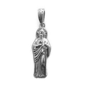 Saint Jude Thaddeus/ San Judas Tadeo / St. Jude Pendant #6 .925 Sterling Silver.
