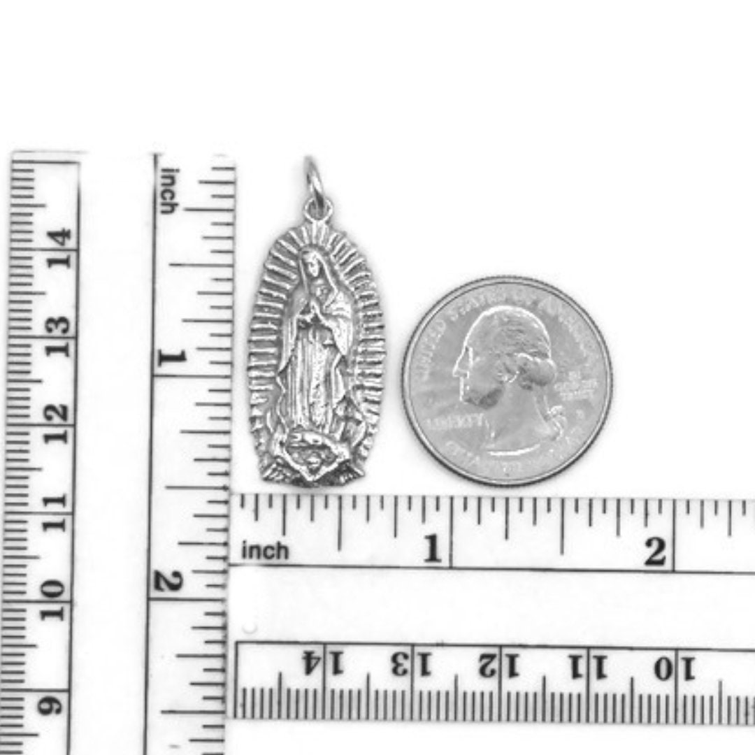 799646c01 Virgin Mary (virgen De Guadalupe) Pendant .925 Sterling Silver. - Etsy