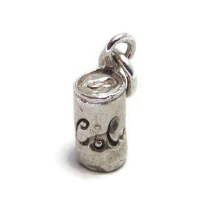 Coke Can Pendant Charm .925 Sterling Silver.