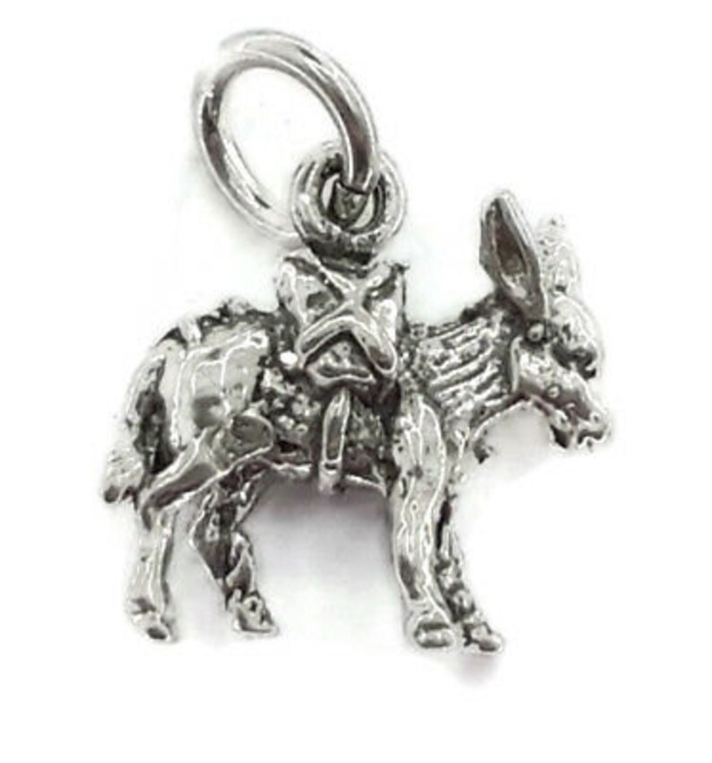 Donkey Charm Pendant .925 Sterling Silver