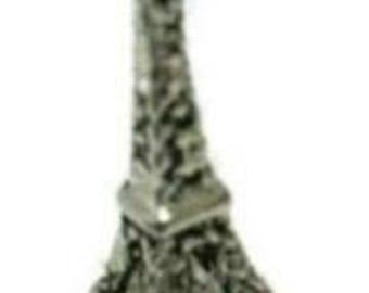Paris Eiffel Tower Charm Pendant .925 Sterling Silver.