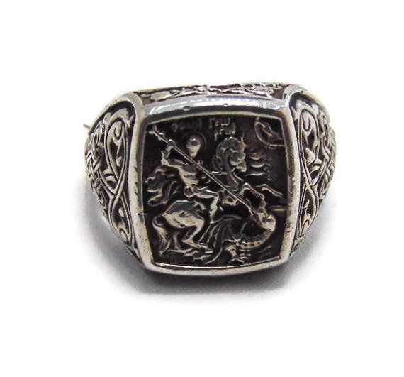 Anello Da Uomo In Argento San Giorgio 925 R001779 - Foto 6