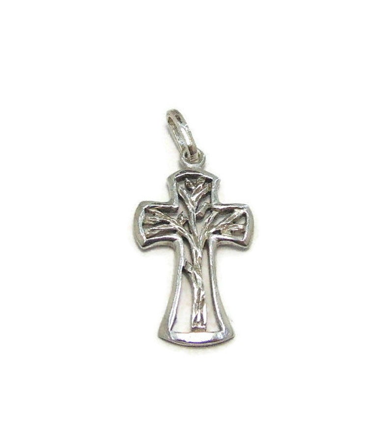 Tree Of Life Cross Pendant .925 Sterling Silver!!