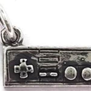 Video Game Controller Charm Pendant .925 Sterling Silver.