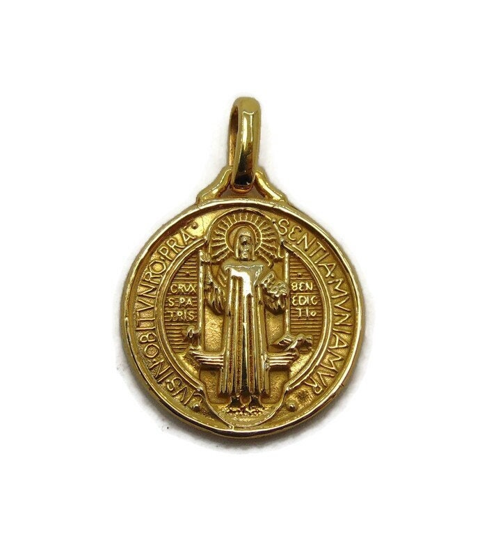 Large Saint Benedict Medal Double Sided Medalla San Benito St Benedict  Catholic Medals Favor Gifts Religious Saint Benedict Charms Resin 