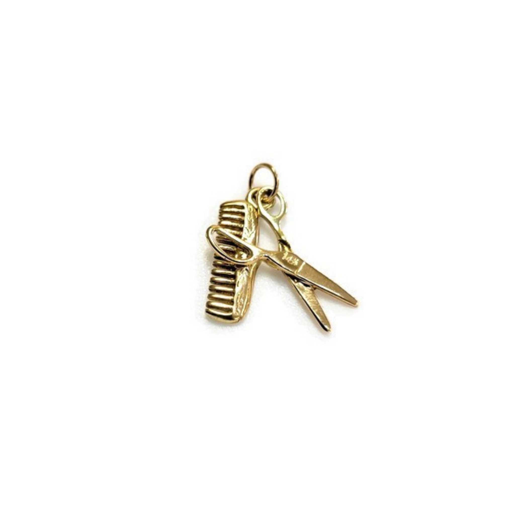 thumbnail image 2 of Sterling Silver Barber Shop Comb & Scissors Ring - High Polished .925 Silver 2 of 9