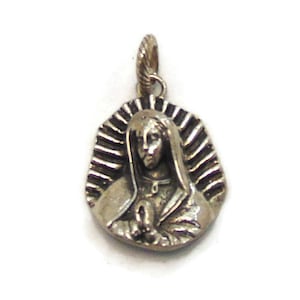 Virgin Mary (Virgen de Guadalupe) Pendant .925 Sterling Silver.