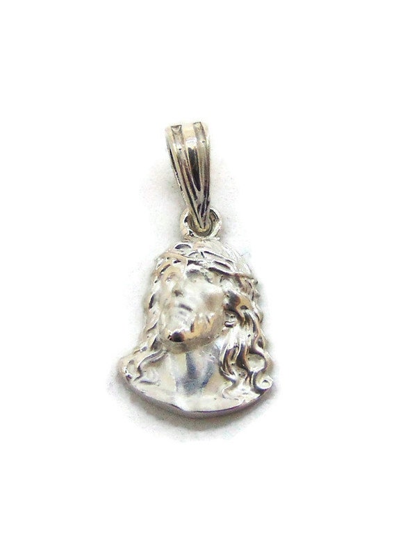 New! Jesus Christ Head Pendant .925 Sterling Silver!! - Etsy