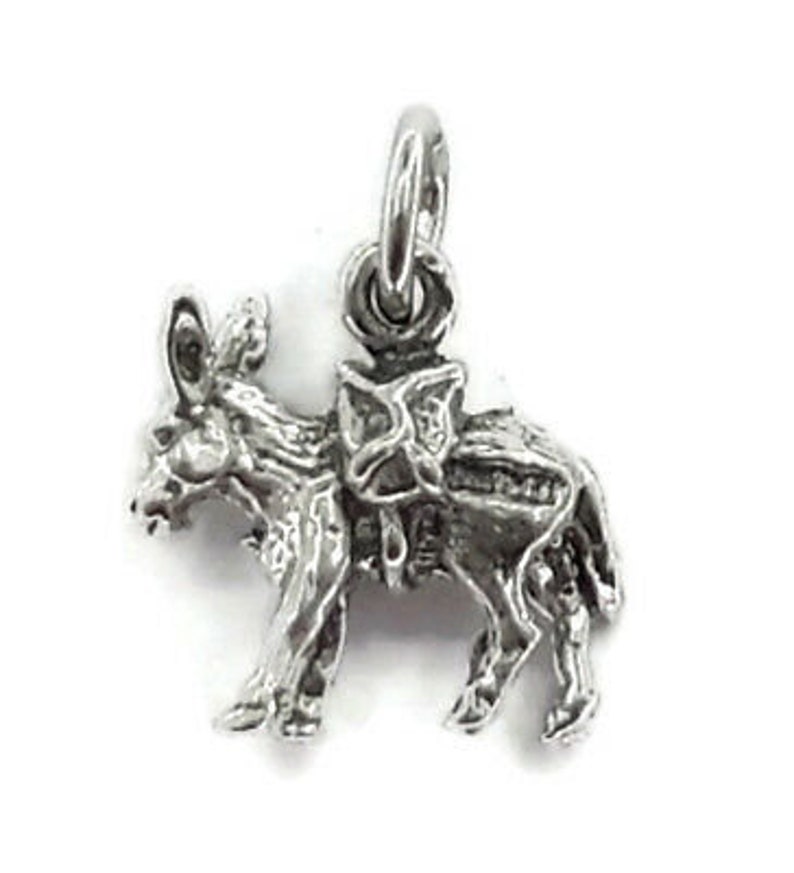 Donkey Charm Pendant .925 Sterling Silver