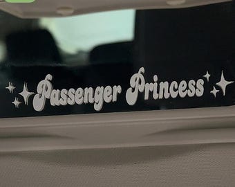 Calcomanía para coche de princesa de pasajeros, pegatina de vinilo permanente para espejo