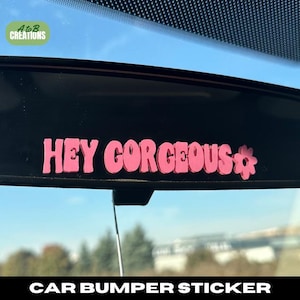 Hé, magnifique autocollant miroir, accessoires de voiture, autocollant pour pare-chocs, motivant, an 2000, autocollant message positif