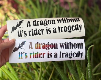 Dragon Rider Fantasy Book Bumper Sticker, Fourth Wing Inspired Car Decal, Bookworm Gift