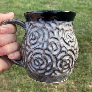 Made to order handmade mug, pottery, coffee cup, tea mug, handmade pottery mug, colorful mug, red ceramic mug, coffee lover, gift mug