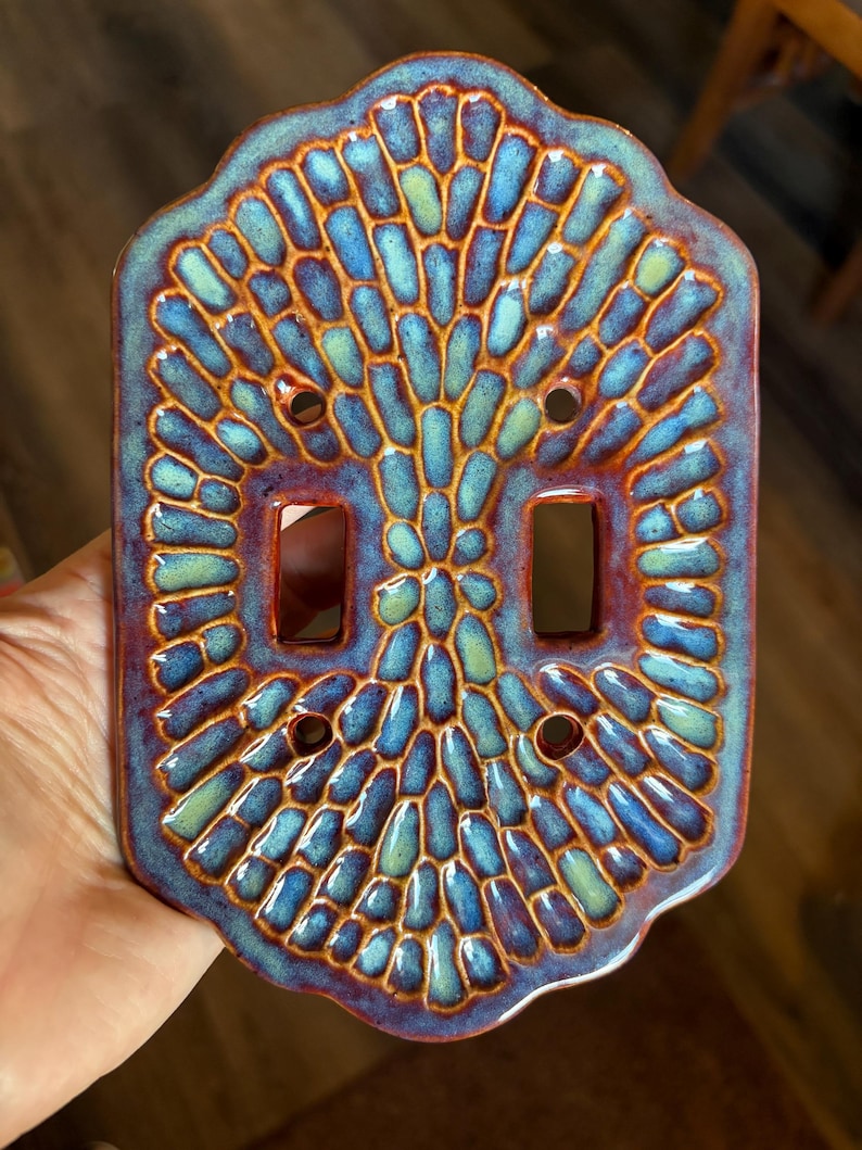 Handmade ceramic light switch cover bild 5