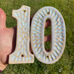 Made to order house numbers, letters and numbers, address house numbers, handmade pottery, white ceramic house numbers, gift ceramic