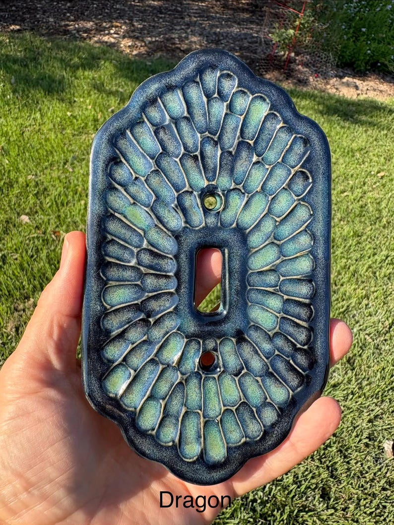 Handmade ceramic light switch cover bild 6