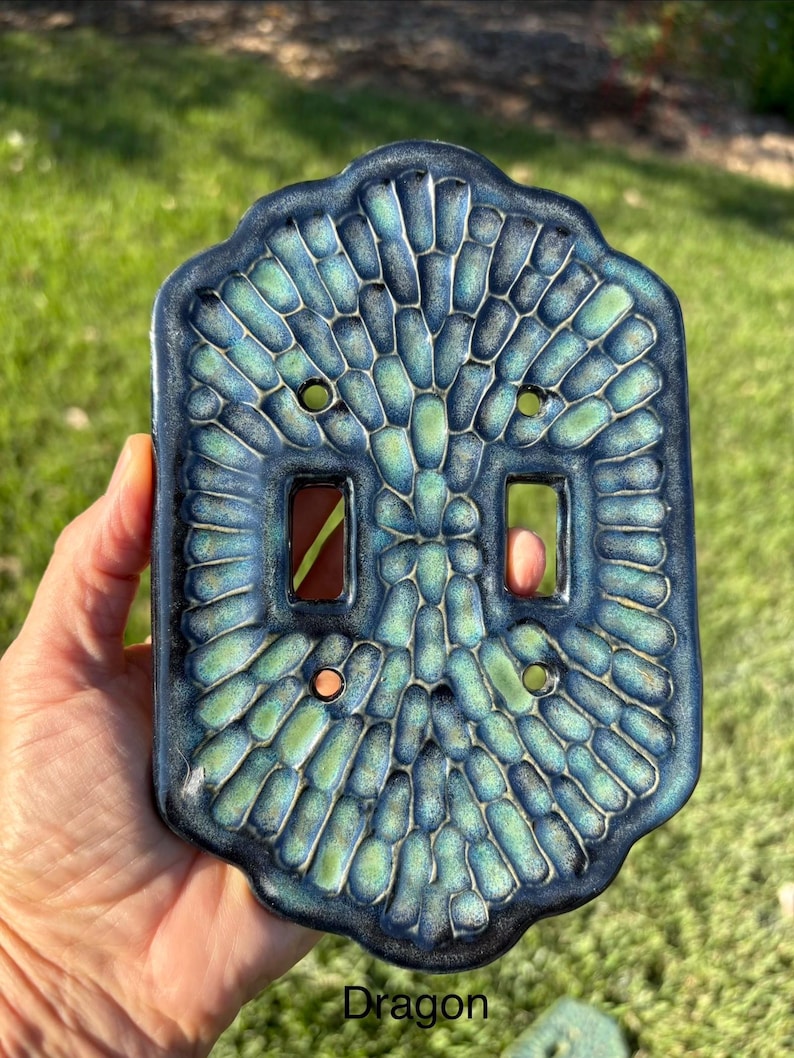 Handmade ceramic light switch cover bild 7
