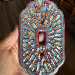 Handmade ceramic light switch cover bild 4