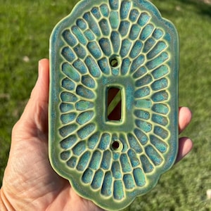 Handmade ceramic light switch cover bild 8