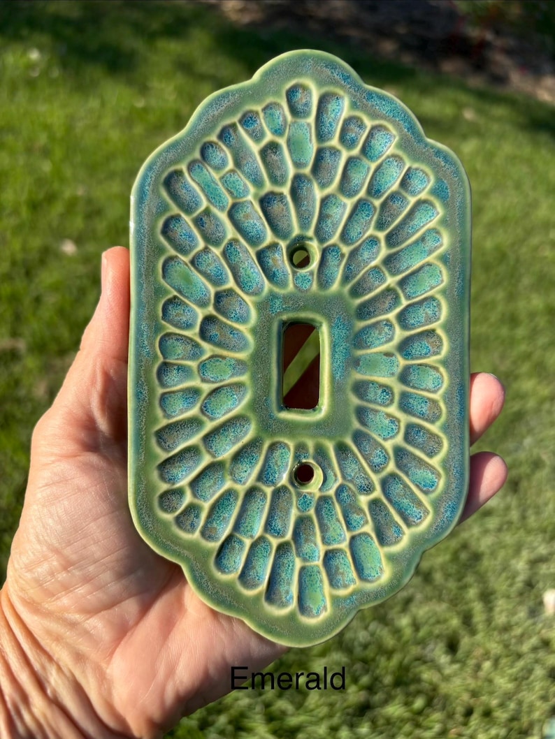 Handmade ceramic light switch cover bild 8
