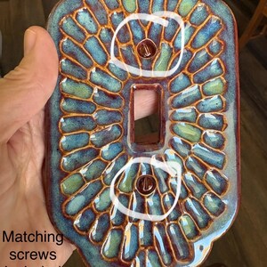 Handmade ceramic light switch cover bild 2