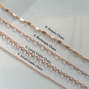 Rose Gold Necklace, Layering Necklace, Delicate Chain, Layering Necklace, 14k gold filled