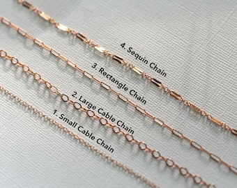 Rose Gold Filled Necklace: Delicate Layering Chain with Extender