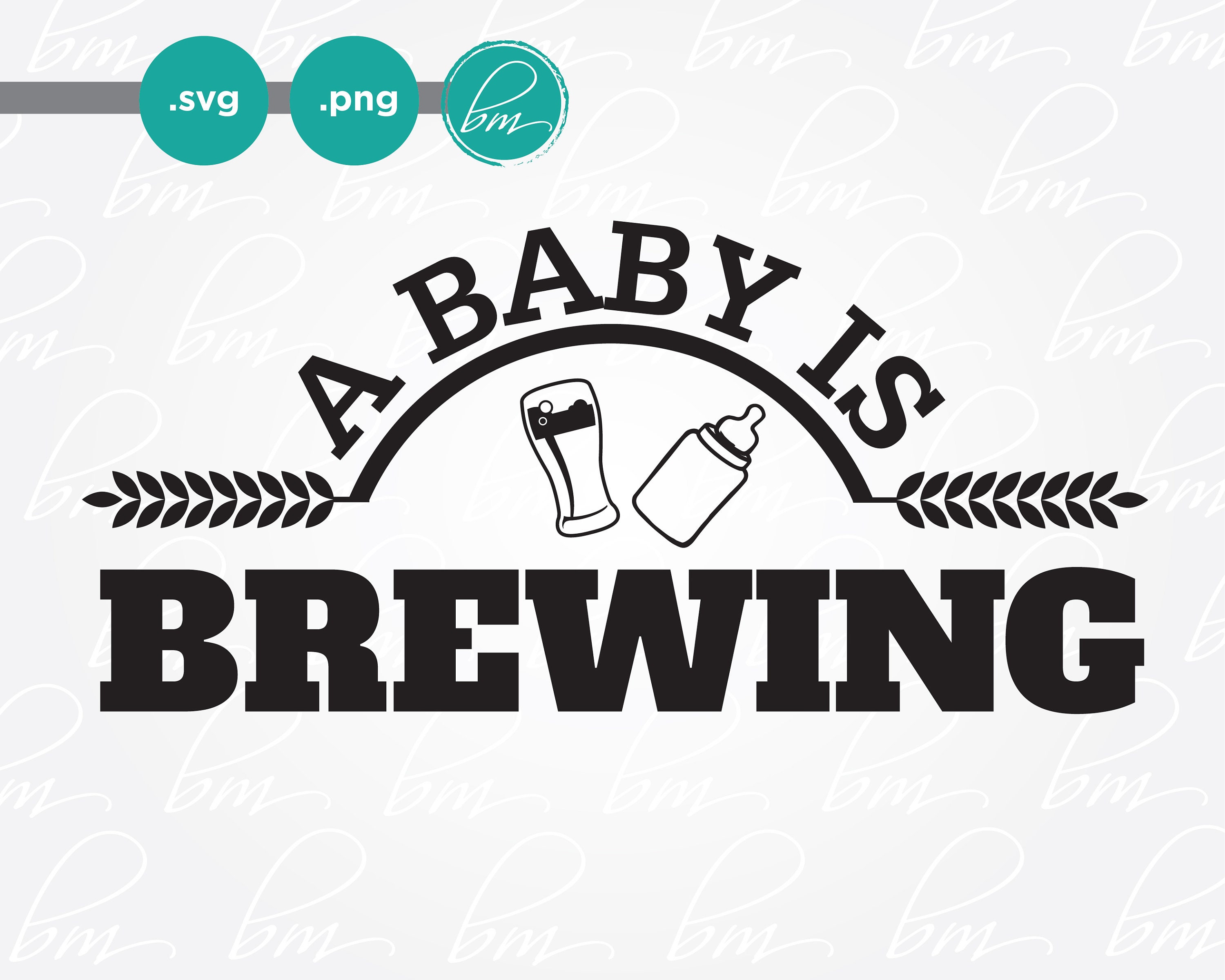 A baby is brewing Baby boy newborn fun funny saying baby Etsy