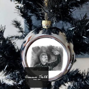 Eddie Howe Drawing inspired Christmas Bauble design | Football Christmas Decoration | Football gifts | Football Manager Art | Newcastle