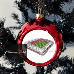 Rotherham Stadium Drawing inspired Christmas Bauble | Football Christmas Decoration | Football gifts | Football Stadium Art |