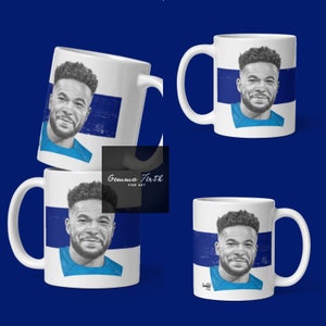 Reece James Inspired Pencil Drawing Mug Original Artwork