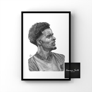 Curtis Jones A4 Print Hand drawn artwork Liverpool fc themed | Football Prints | Birthday Gift | Football Decor | Christmas Gift |