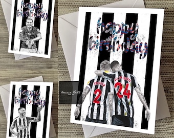 Geordie Football Inspired Birthday Cards A5 Size Handmade