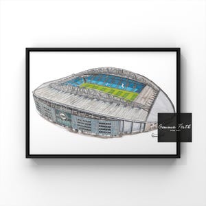Brighton Amex Stadium themed drawing | Football Prints | Birthday Gift | Football Decor | A4 A5 A3 Football Print | Seagulls Fan Gift