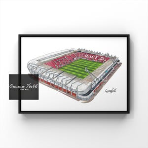 Rotherham Stadium themed drawing | Football Prints | Birthday Gift | Football Decor | A4 A5 A3 Football Print | Millers Fan Gift