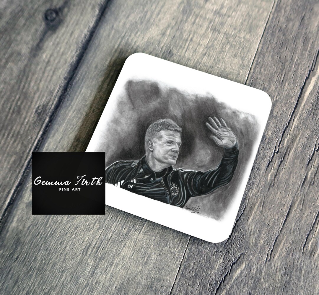 Eddie Howe Inspired Drawing Coaster Design Inspired Drawing | Geordie ...