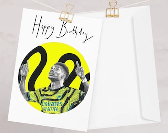 Bukayo Saka Pencil Drawing Birthday Card A5 Size Handmade HAMMER CARD