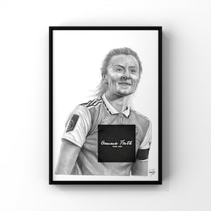 Leah Williamson A4 A3 A5 Print Pencil Drawing Original Artwork footballer drawing