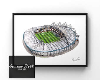 Drawing of Hull MKM Stadium Tigers themed drawing | Football Prints | Birthday Gift | Football Decor | A4 A5 A3 Football Print