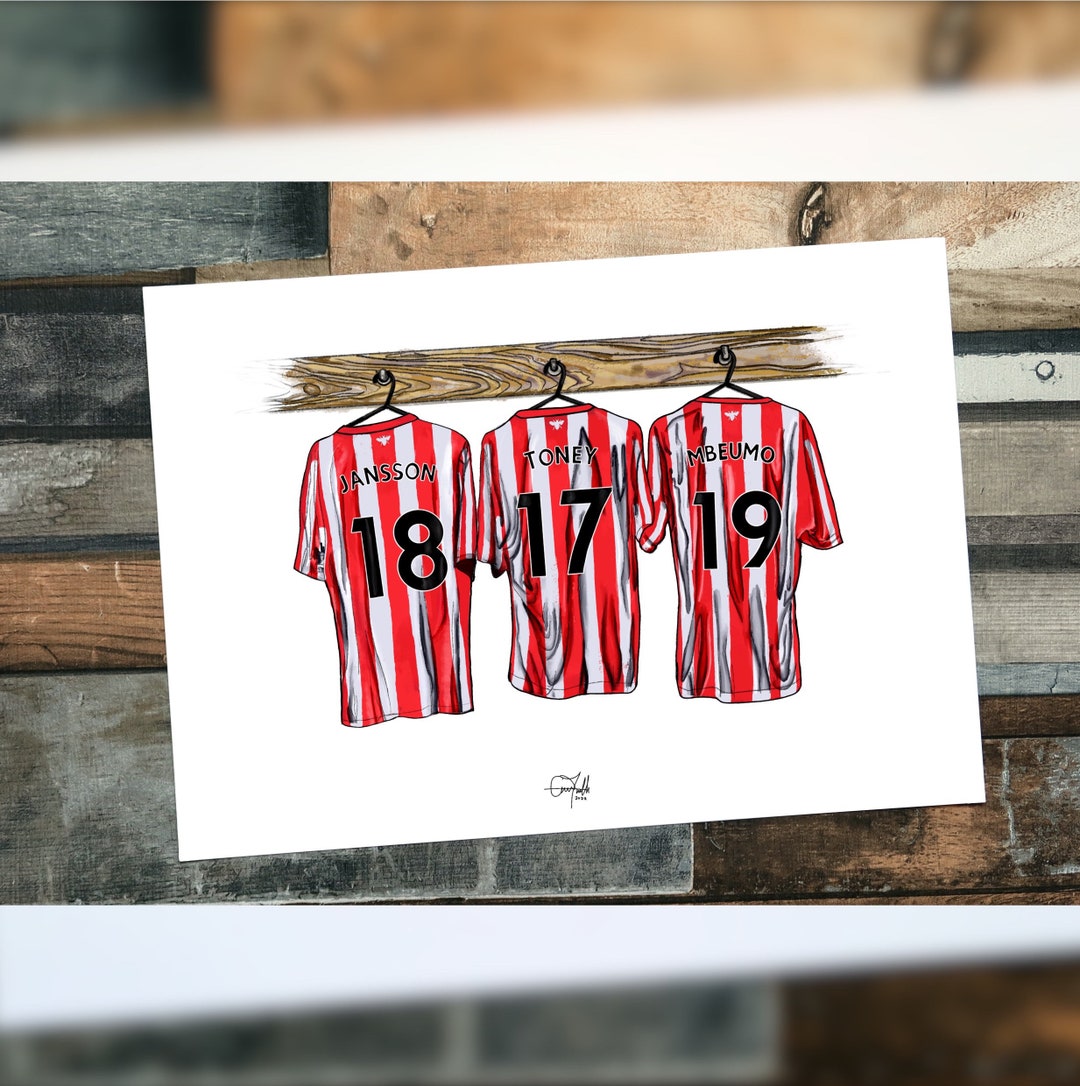 Brentford Themed Dressing Room Kit Print 22/23 Print Hand Etsy