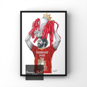 Alisson Becker Inspired Pencil Drawing A4 A5 A3 Drawing Liverpool Champions drawing | Football Prints | Birthday Gift | Football Decor |
