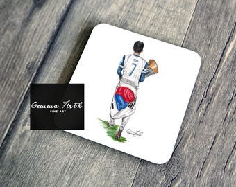 Son Heung-Min a inspiré la conception peinte à la main de peinture à l'aquarelle de caboteur, cadeau de fan d'éperons, sous-bock de fan d'éperons