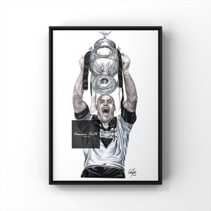 Gareth Ellis A4 A5 A3 impression dessin au crayon oeuvre originale | Impressions de rugby | Cadeau d'anniversaire | Décoration rugby | Cadeaux de Noël |
