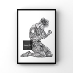 Liverpool Print Harvey Elliott Drawing A4 Print | Football Prints | Birthday Gift | Football Decor | Christmas Gift |