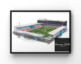 Drawing of York Community Stadium themed drawing | Football Prints | Birthday Gift | Football Decor | A4 A5 A3 Football Print