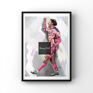 Drawing Of Ethan Ampadu Inspired Drawing print A4 Original Artwork | Football Prints | Birthday Gift | Football Decor | Christmas Gifts |